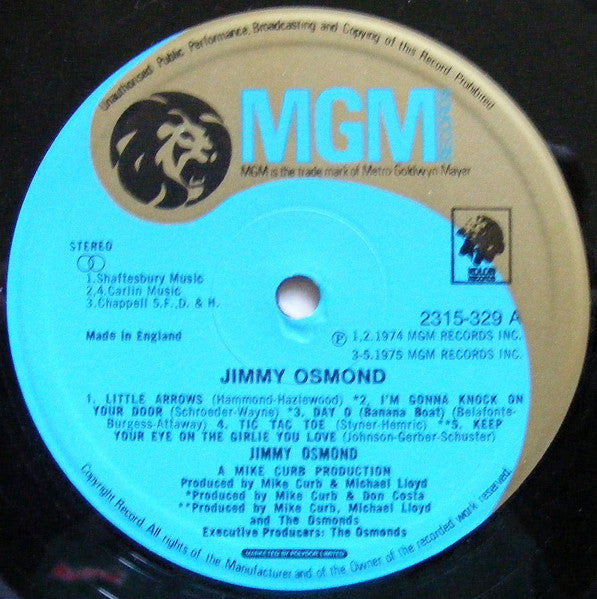 Jimmy Osmond : Jimmy Osmond (LP, Album)