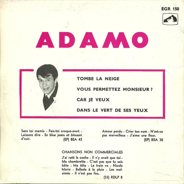Adamo : Tombe La Neige (7", EP)