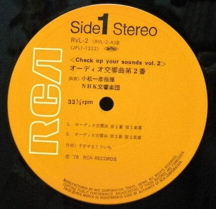 Kouichi Sugiyama = Kouichi Sugiyama : Audio Symphony No.2 (Check Up Your Sounds Vol.2) = オーテイオ交響曲・II (LP, Album)