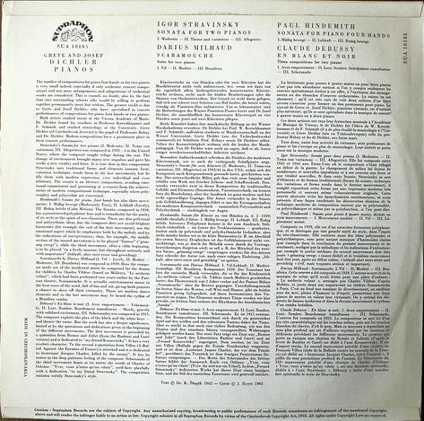 Grete And Josef Dichler : Piano Duo-Recital (LP, Album, Mono, RP)