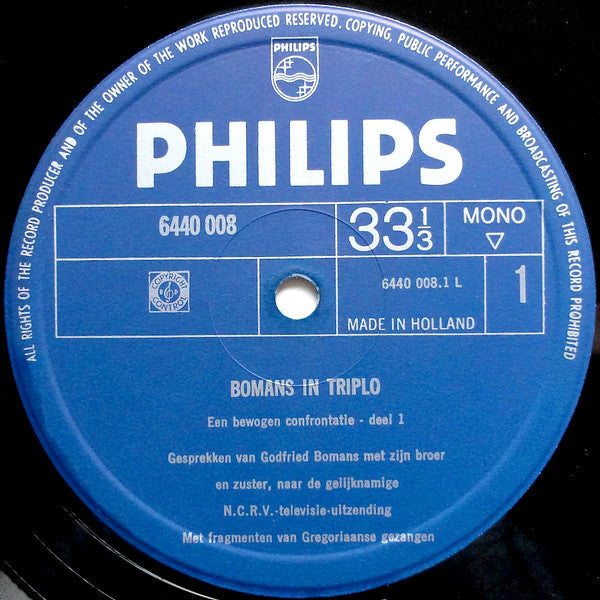 Godfried Bomans : Bomans In Triplo (LP, Mono)