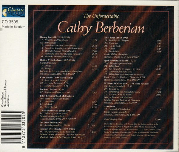 Cathy Berberian : The Unforgettable Cathy Berberian (CD, Comp)