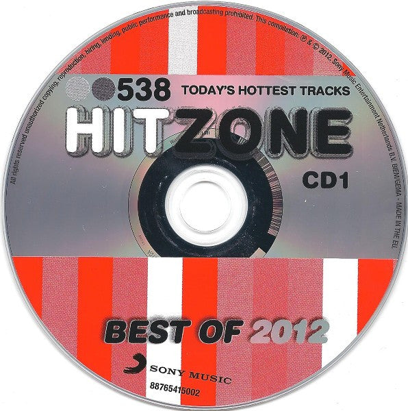 Various : 538 - Hitzone - Best Of 2012 (2xCD, Comp)