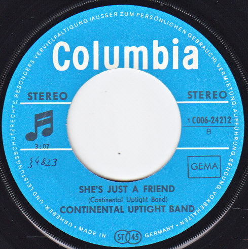 The Continental Uptight Band : Please Sing A Song For Us (7", Single)