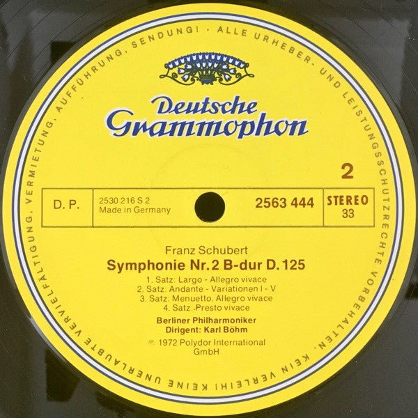 Franz Schubert – Berliner Philharmoniker ∙ Karl Böhm : 8 Symphonien ∙ Musik Zu Rosamunde (5xLP + Box, Comp, RE)