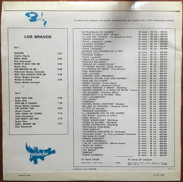 Los Bravos : Black Is Black (LP, Album)