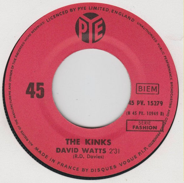 The Kinks : Autumn Almanac (7", Single)