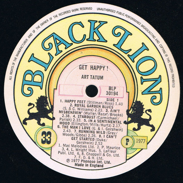 Art Tatum : Get Happy! (LP, Album)