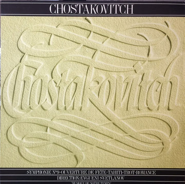 Dmitri Shostakovich Direction: Evgeni Svetlanov : Symphonie No9 • Ouverture De Fete • Tahiti-Trot • Romance (LP, Album)
