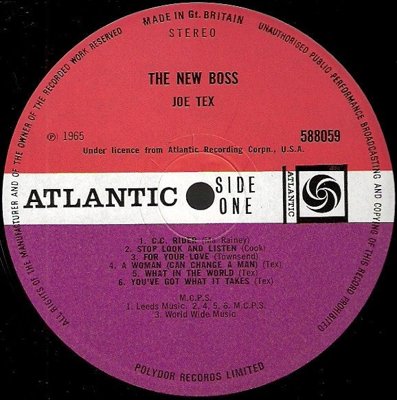 Joe Tex : The New Boss (LP, Album, RE)