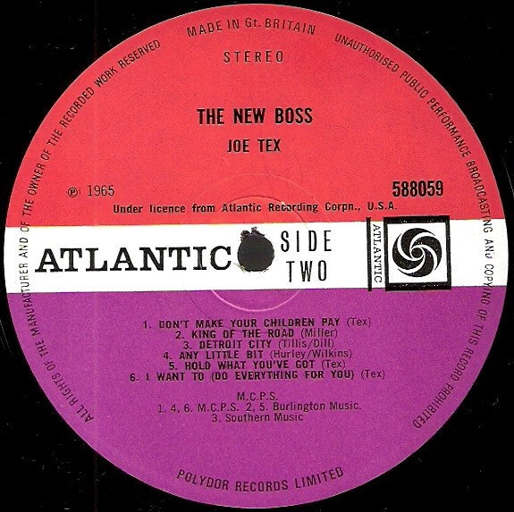 Joe Tex : The New Boss (LP, Album, RE)
