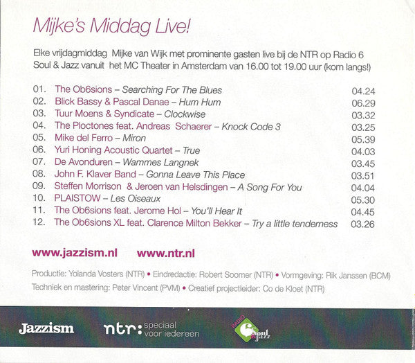 Various : Mijke's Middag Live! (CD, Comp)