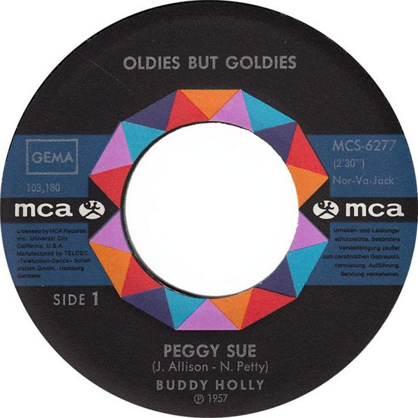 Buddy Holly : Peggy Sue (7", Single)