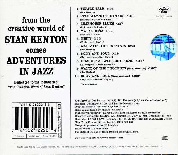 Stan Kenton : Adventures In Jazz (CD, Album, RE)