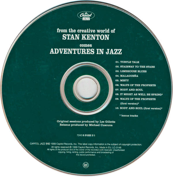 Stan Kenton : Adventures In Jazz (CD, Album, RE)