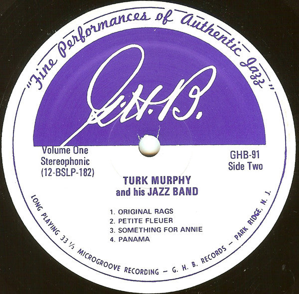 Turk Murphy's Jazz Band : In Concert - Vol. 1 (LP, Album)