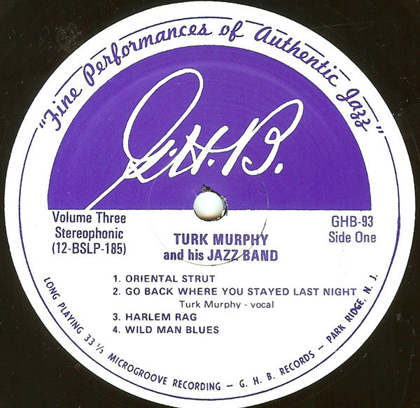 Turk Murphy's Jazz Band : In Concert - Vol. 3 (LP, Album)