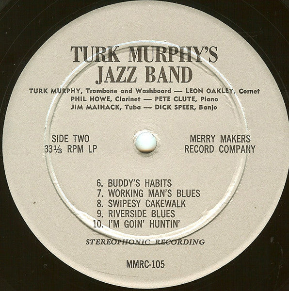 Turk Murphy's Jazz Band : Turk Murphy's San Francisco Jazz Band (LP, Album)