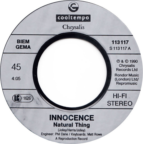 Innocence : Natural Thing (7", Single)