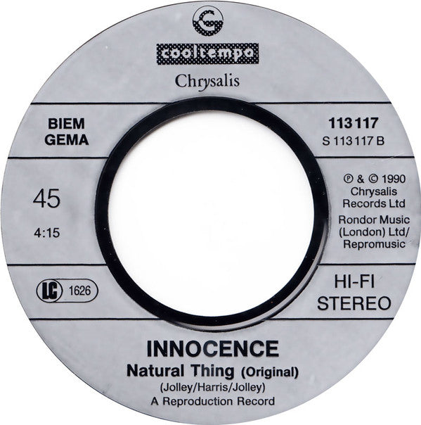 Innocence : Natural Thing (7", Single)