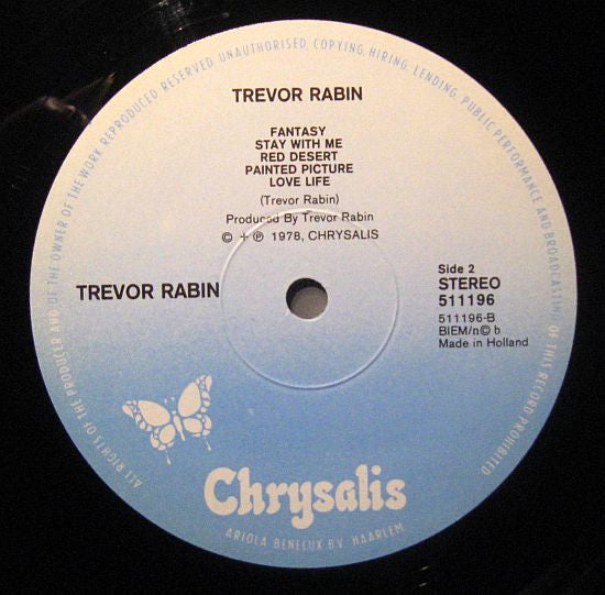 Trevor Rabin : Trevor Rabin (LP, Album)