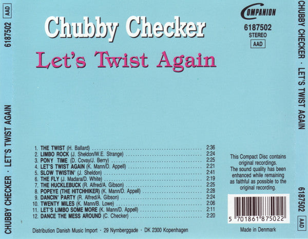Chubby Checker : Let's Twist Again (CD, Comp)