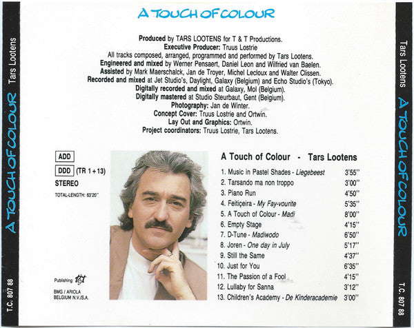 Tars Lootens : A Touch Of Colour (CD, Album)