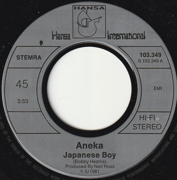 Aneka : Japanese Boy (7", Single)