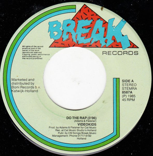 Video Kids : Do The Rap (7", Single)