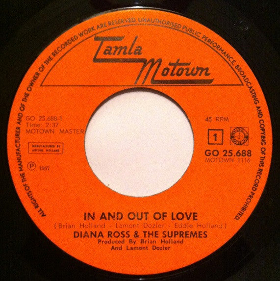 The Supremes : In And Out Of Love  (7")