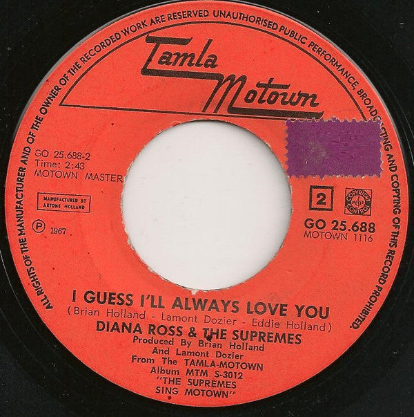 The Supremes : In And Out Of Love  (7")