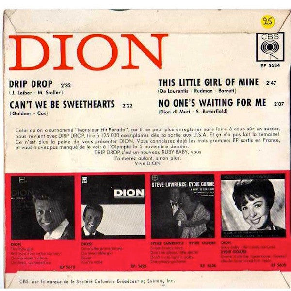Dion (3) : Drip Drop (7", EP)