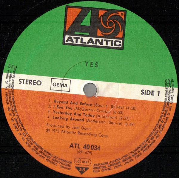 Yes : Yes (LP, Album, RE, Gat)