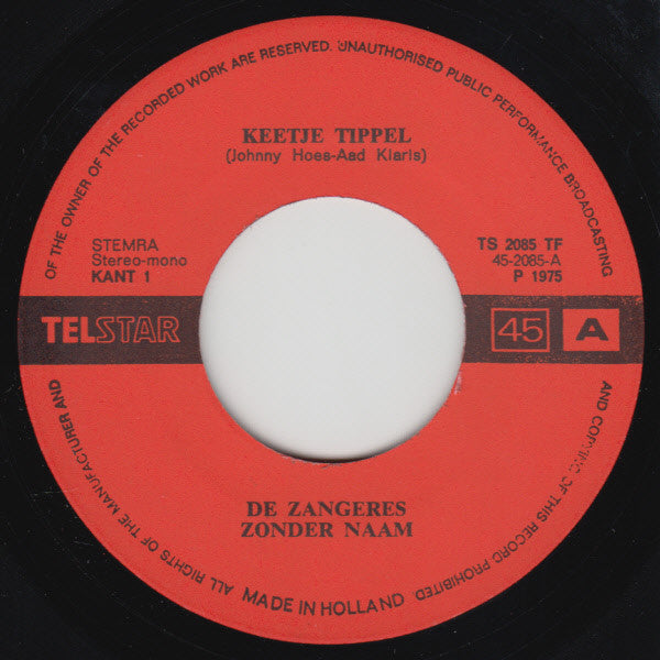 De Zangeres Zonder Naam* : Keetje Tippel (7", Single)