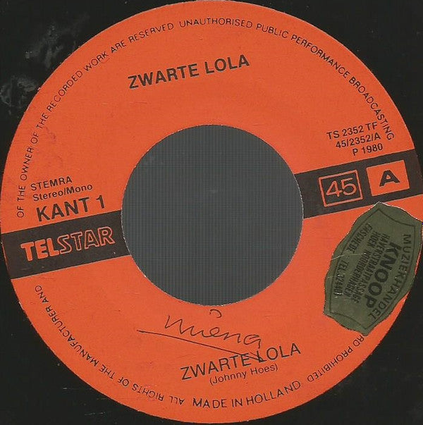 Zwarte Lola : Zwarte Lola / C'est La Vie (7", Single)