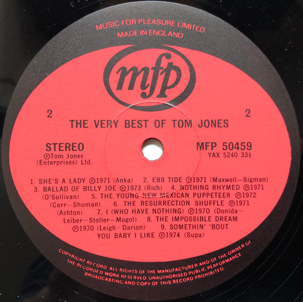 Tom Jones : The Very Best Of (LP, Comp)