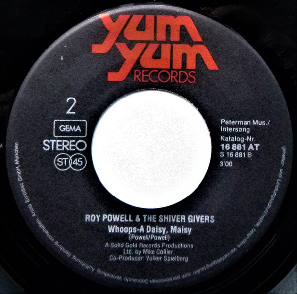 Roy Powell & The Shiver Givers : Twistin' With Jerry Lee Lewis / Whoops-A Daisy, Maisy (7", Single)