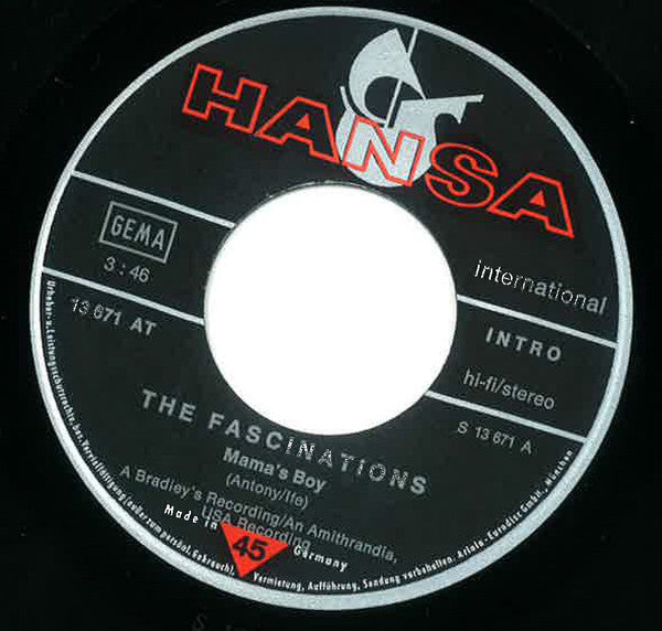 The Fascinations (2) : Mama's Boy / Stay With Me (7", Single)