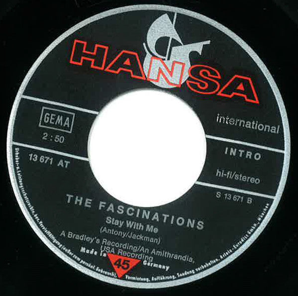 The Fascinations (2) : Mama's Boy / Stay With Me (7", Single)