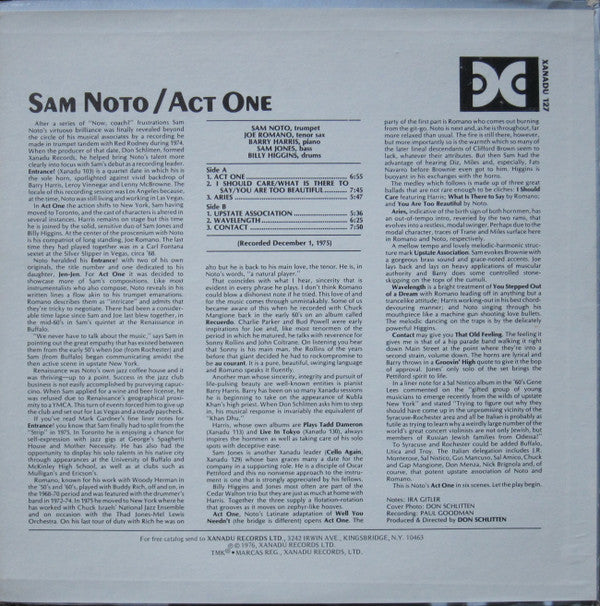 Sam Noto : Act One (LP, Album)