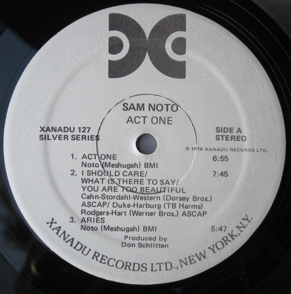 Sam Noto : Act One (LP, Album)