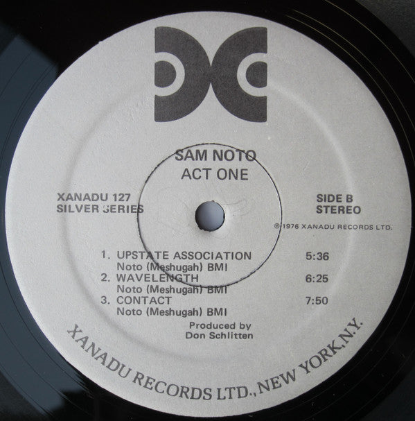 Sam Noto : Act One (LP, Album)
