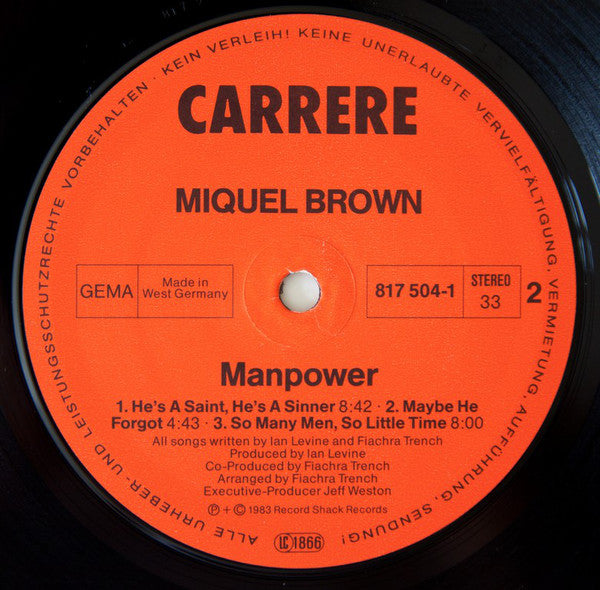 Miquel Brown : Manpower (LP, Album)