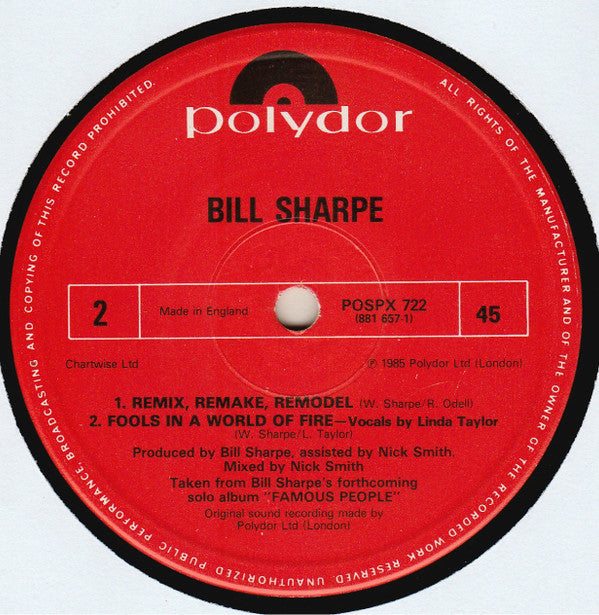 Sharpe And Numan* : Change Your Mind (12", Single)