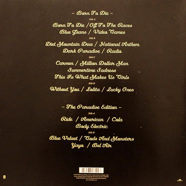 Lana Del Rey : Born To Die (The Paradise Edition) (LP, MiniAlbum, Ltd, Sli)