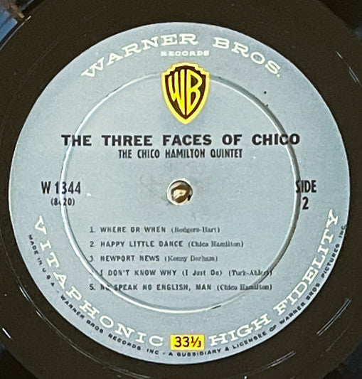 The Chico Hamilton Quintet : The Three Faces Of Chico (LP, Album, Mono)
