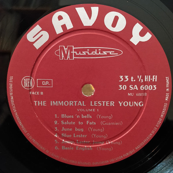 Lester Young : The Immortal Lester Young (LP, Comp, RE)