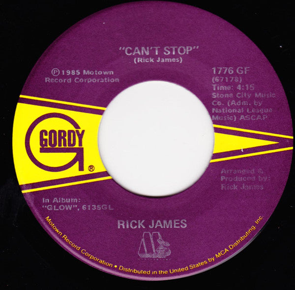 Rick James : Can't Stop / Oh What A Night (4 Luv) (7")
