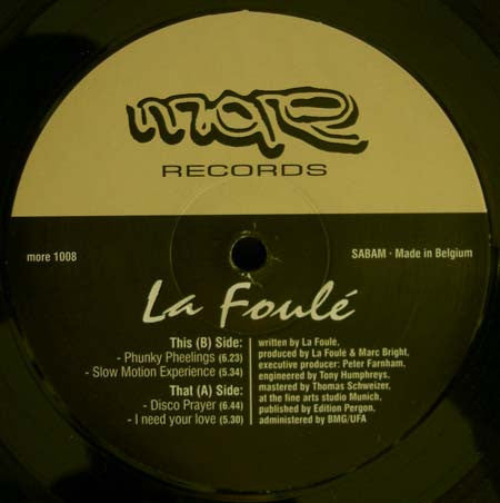 La Foulé : Disco Player (12")