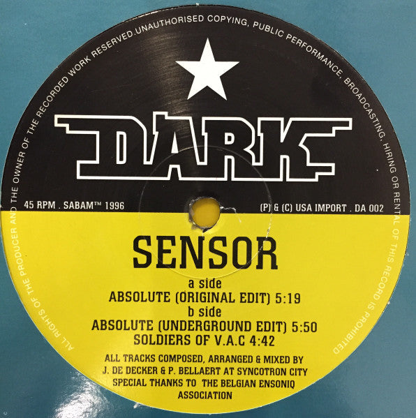 Sensor : Absolute (12")